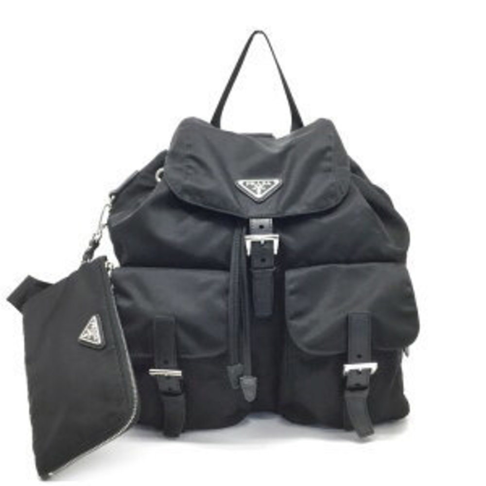 Prada Backpack Black Triangle Nylon - image 1